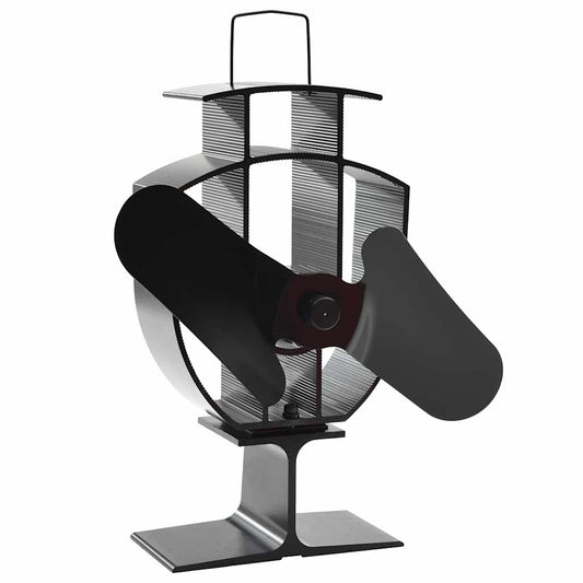 Heat Powered Stove Fan 2 Blades Black