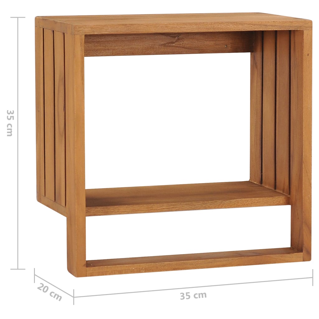 Wooden Towel Rack | Natural Teak | Solid Teak Wood | 35x20x35 cm
