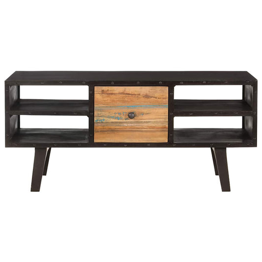 Coffee Table | Black and brown | Solid reclaimed wood, MDF | 100x50x45 cm