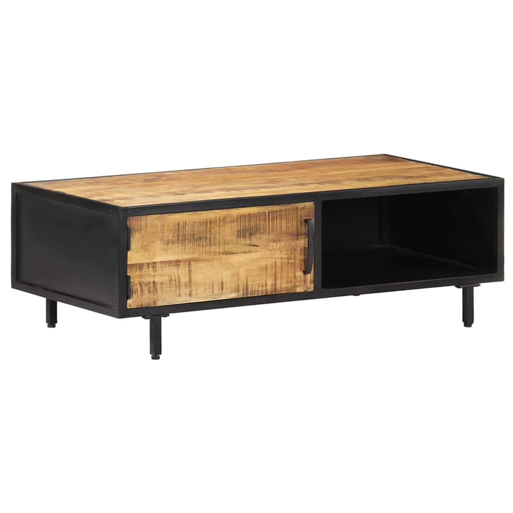 Coffee Table | Brown | Rough Mango Wood, Powder-Coated Steel