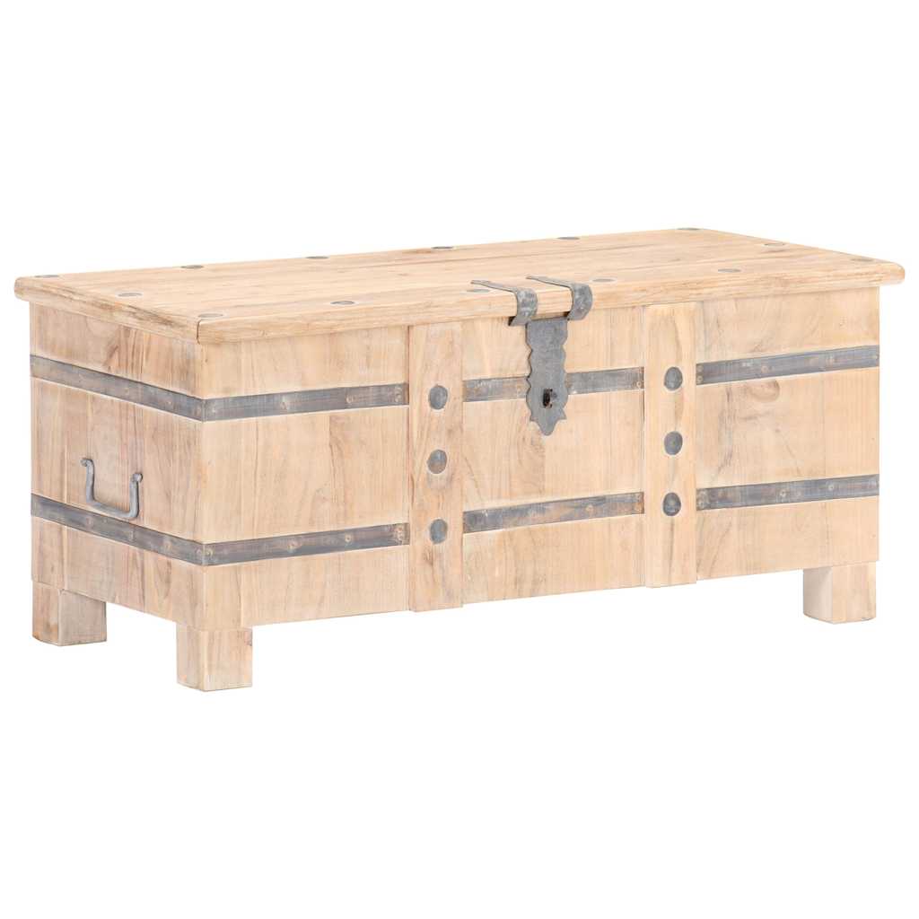 Chest | White with natural wood grain | Solid acacia wood | Medium