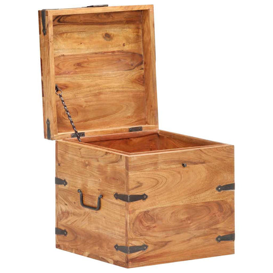 Chest 40x40x40 cm Solid Acacia Wood