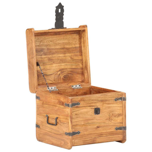 Chest | Natural Acacia | Solid Acacia Wood | 40cm | Chest | Square