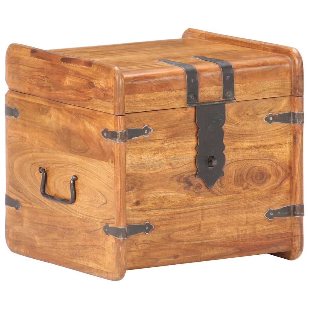 Chest | Natural Acacia | Solid Acacia Wood | 40cm | Chest | Square