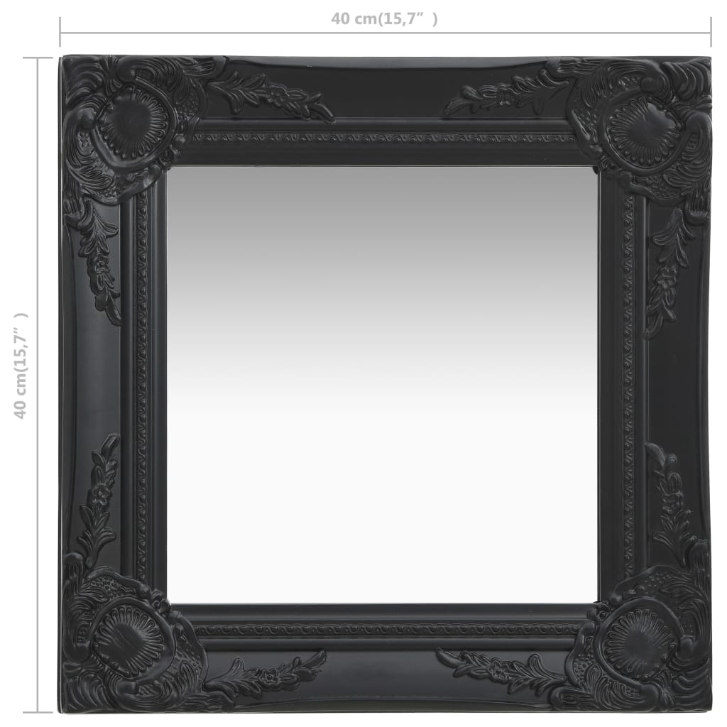 Wall Mirror | Black | Wood, glass, engineered wood | Medium