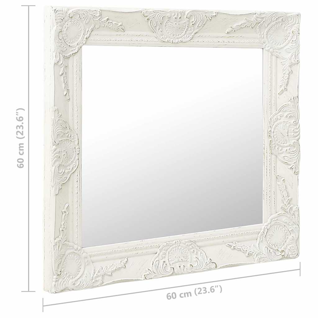 Wall Mirror | White | Wood, glass, engineered wood | 60 x 60 cm