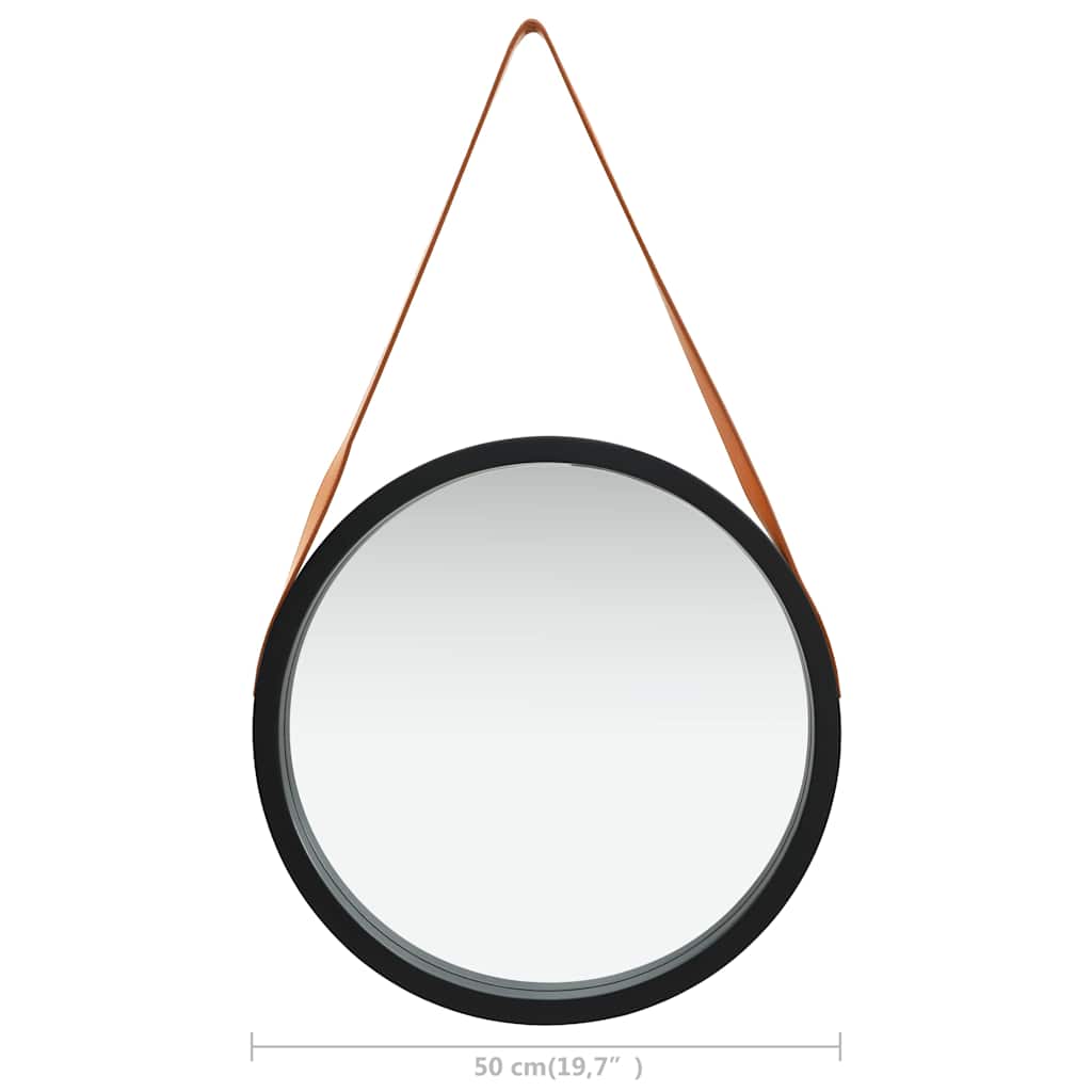 Wall Mirror | Black and brown