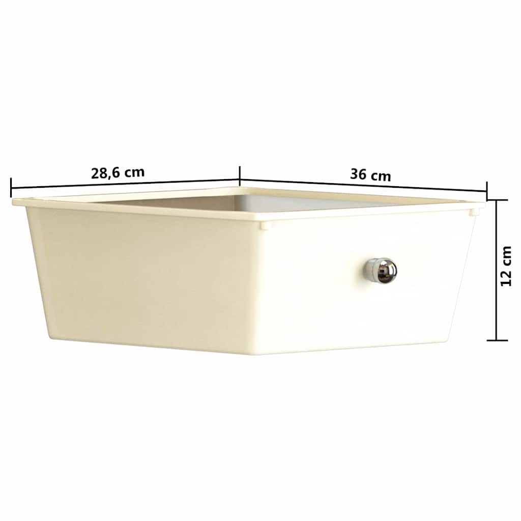 XXL 15-Drawer Mobile Storage Trolley White Plastic