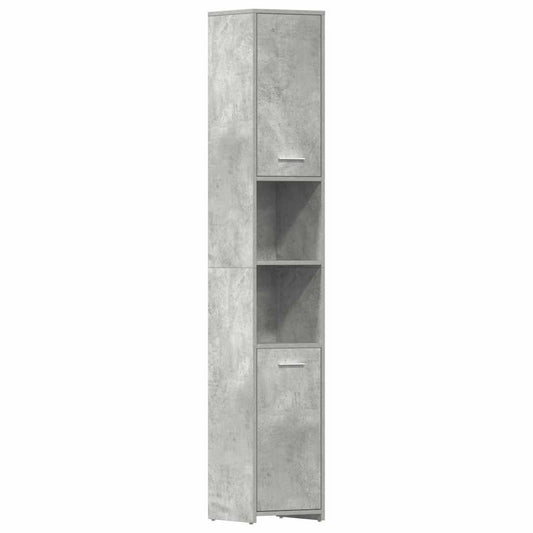 Bathroom Cabinet Concrete Grey 30x30x183.5 cm Engineered Wood