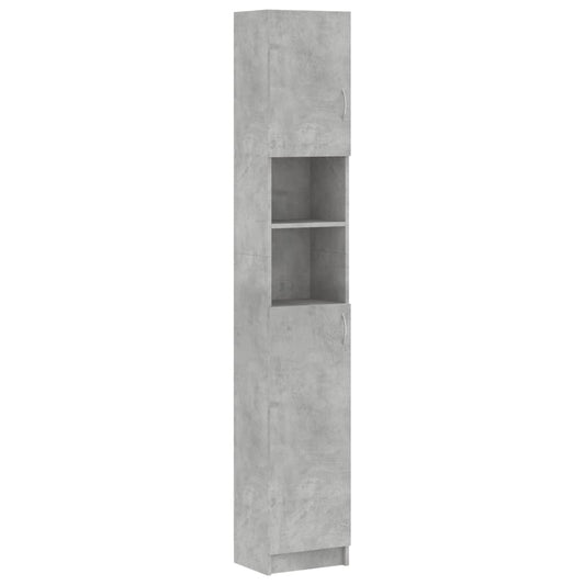 Bathroom Cabinet | Concrete grey | Engineered wood | Tall