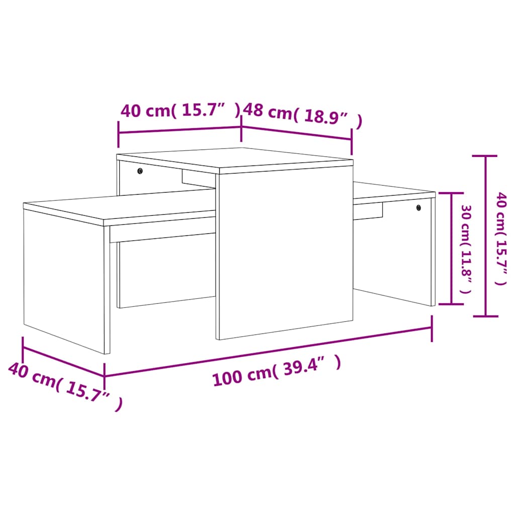 Table | Sonoma Oak | Engineered wood | Standard | Stackable | Table
