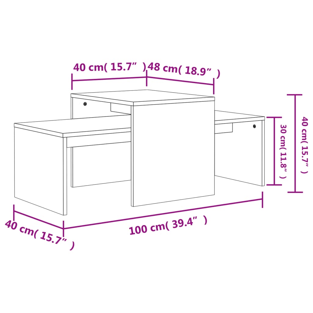 Table | Concrete grey | Engineered wood | Medium | Stackable