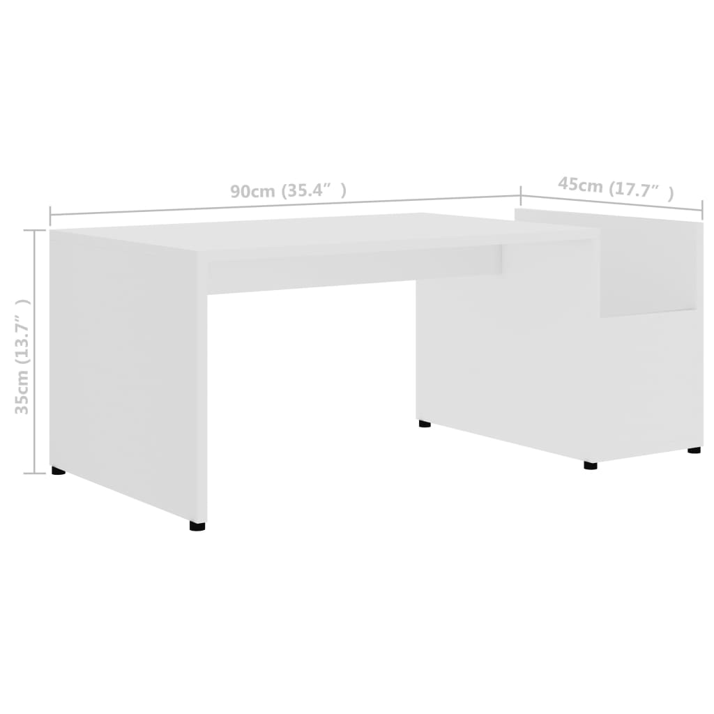 Coffee Table | White | Engineered wood | Medium | Storage | Coffee Table