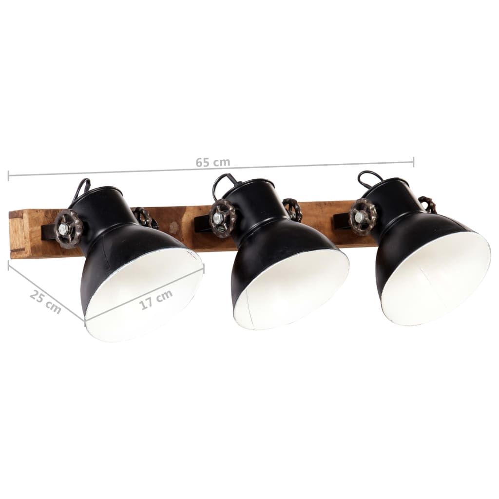Wall Lamp | Black and brown | Iron | 17 cm diameter | Wall Lamp | Other