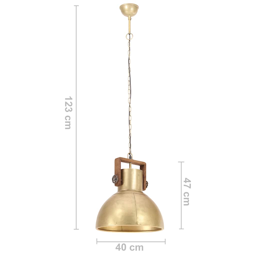 Hanging Lamp | Brass, Brown | Iron, Mango Wood | Medium | Hanging Lamp