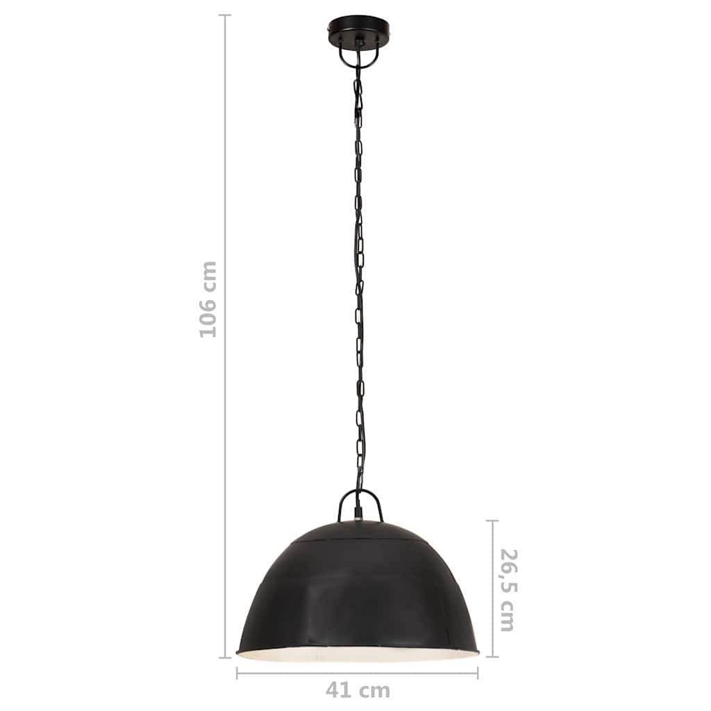 Hanging Lamp | Black | Iron | Medium | Hanging Lamp | Round | Industrial
