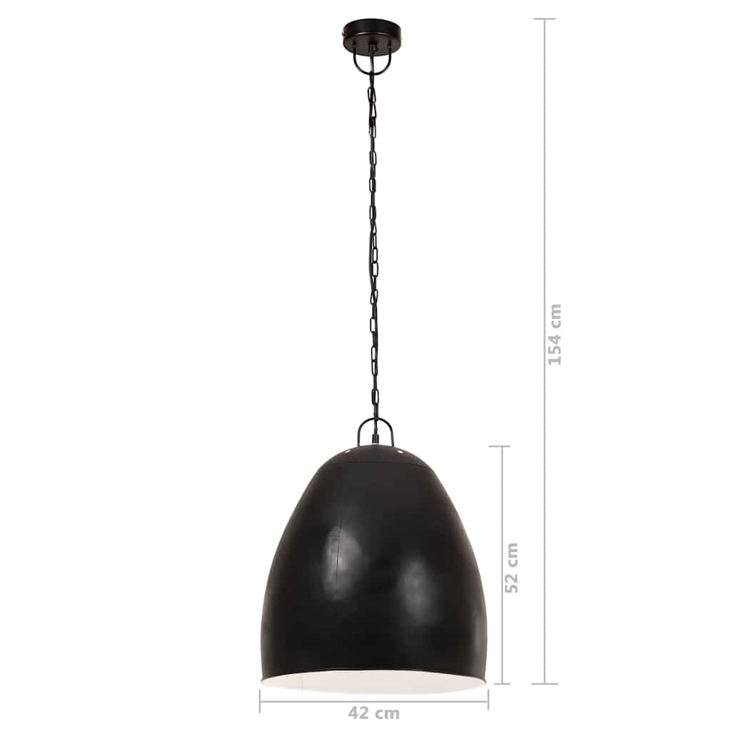 Hanging Lamp | Black | Iron with black coating | 42 cm diameter