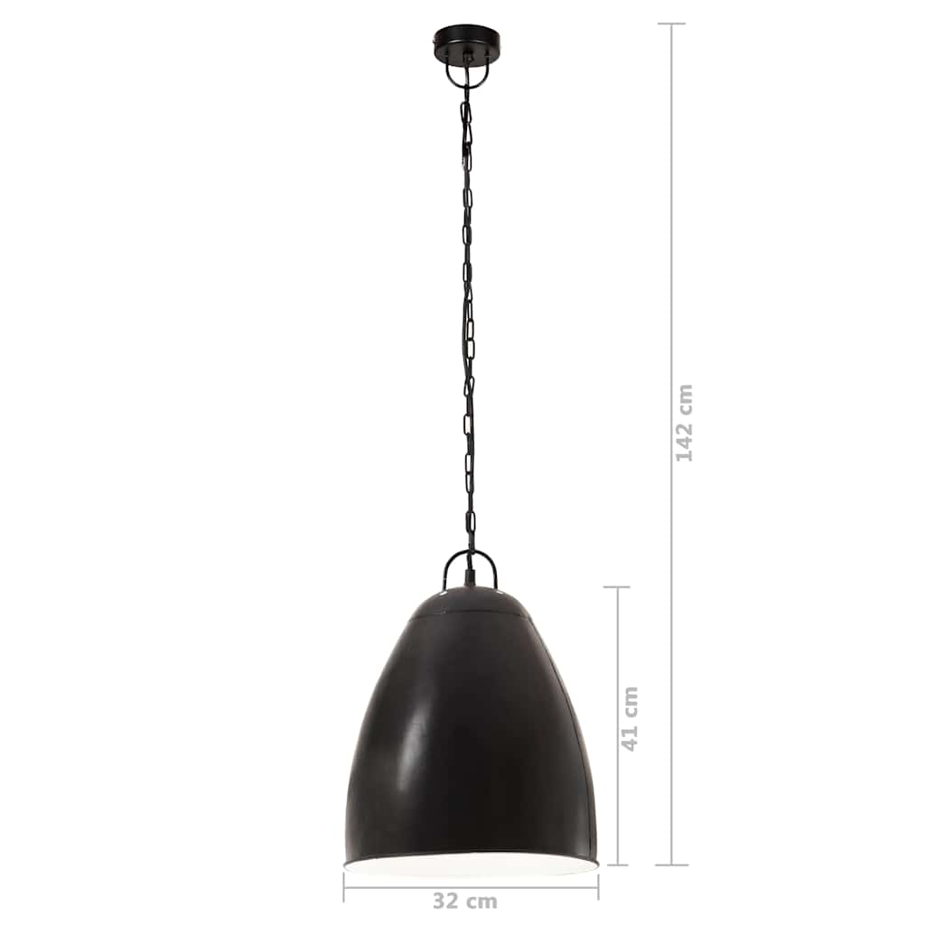 Hanging Lamp | Black | Iron with black coating | Medium | Industrial