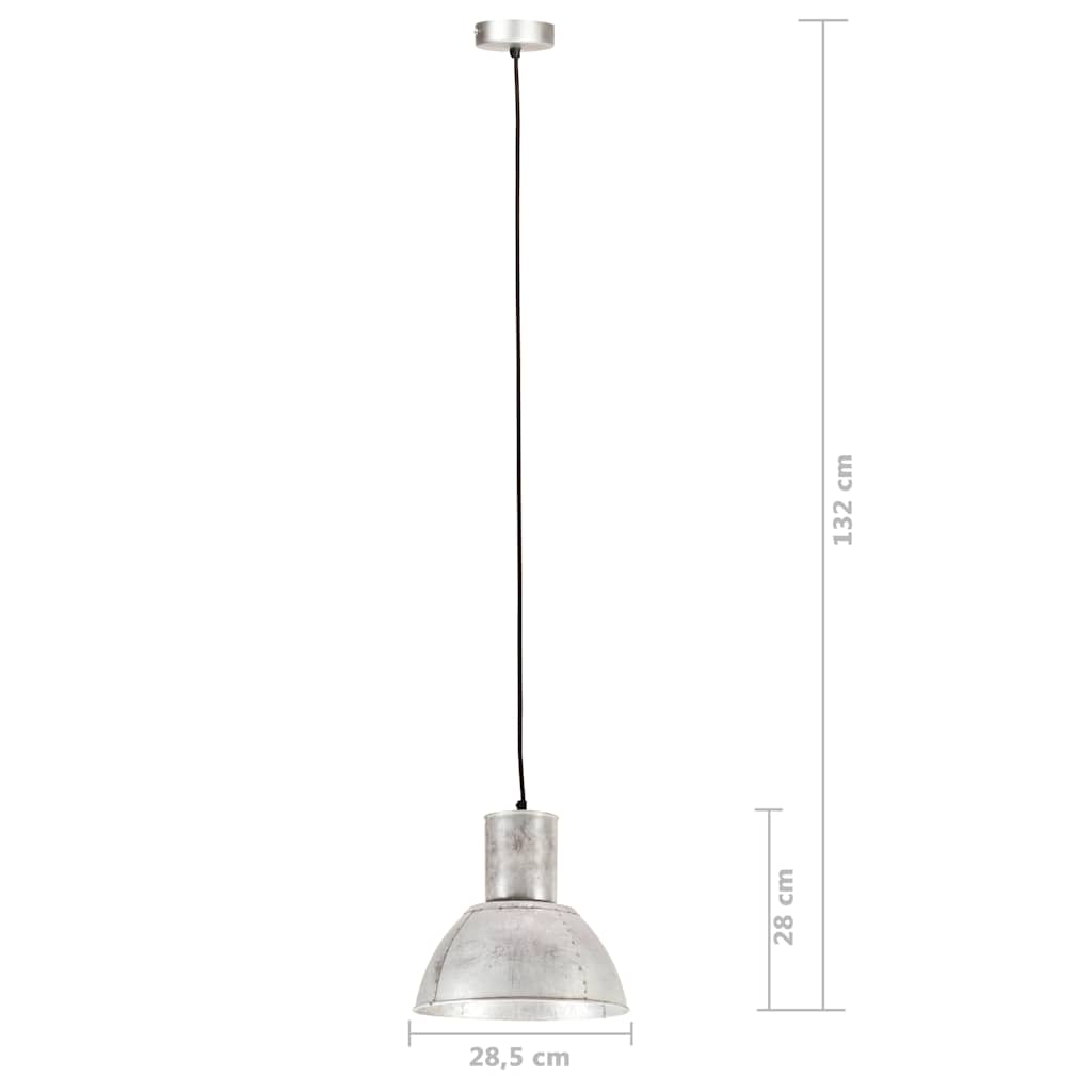Hanging Lamp | Silver | Iron with silver coating | Medium | Industrial