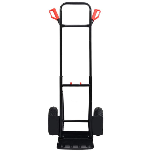 Telescopic Hand Trolley 200 kg Black and Red