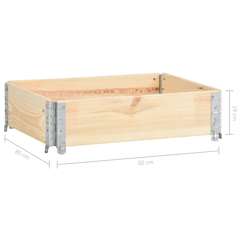 Raised Bed 60x80 cm Solid Pine Wood