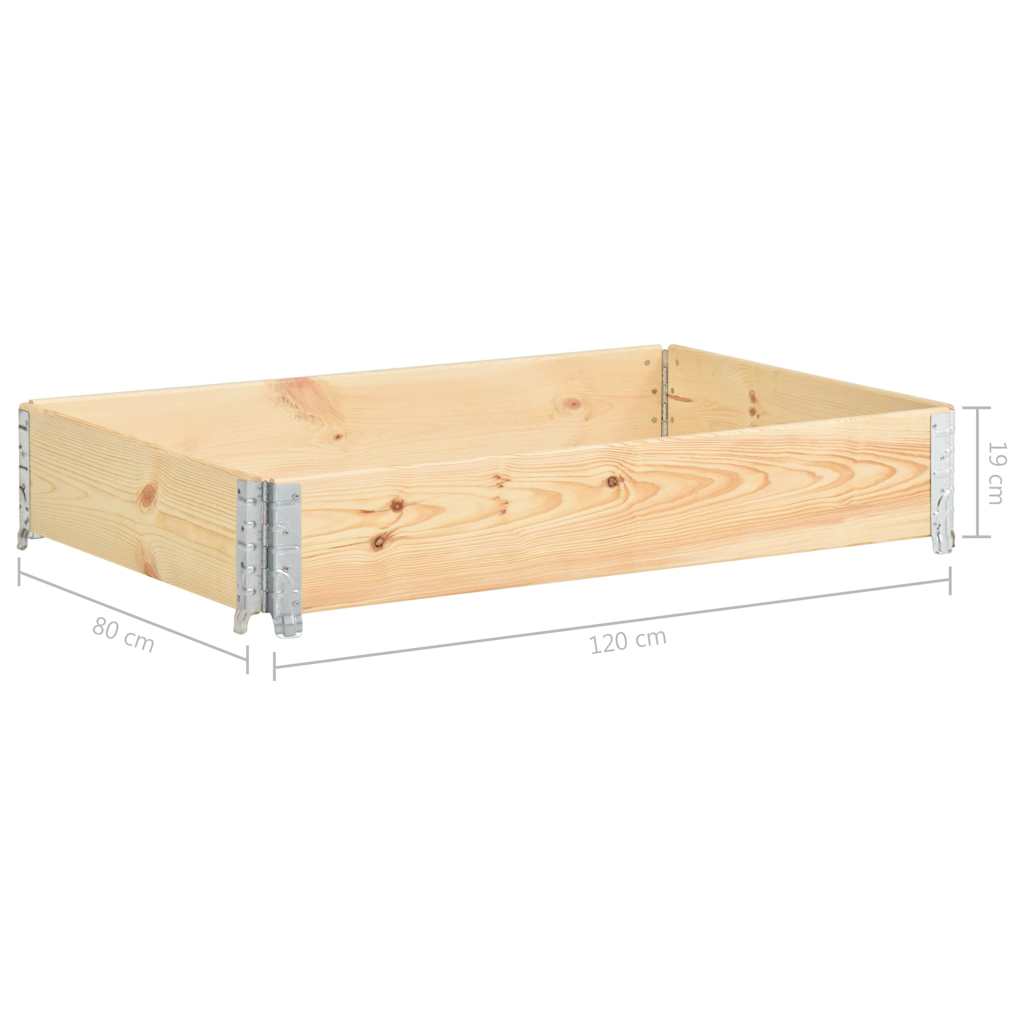 Raised Bed 80x120 cm Solid Pine Wood