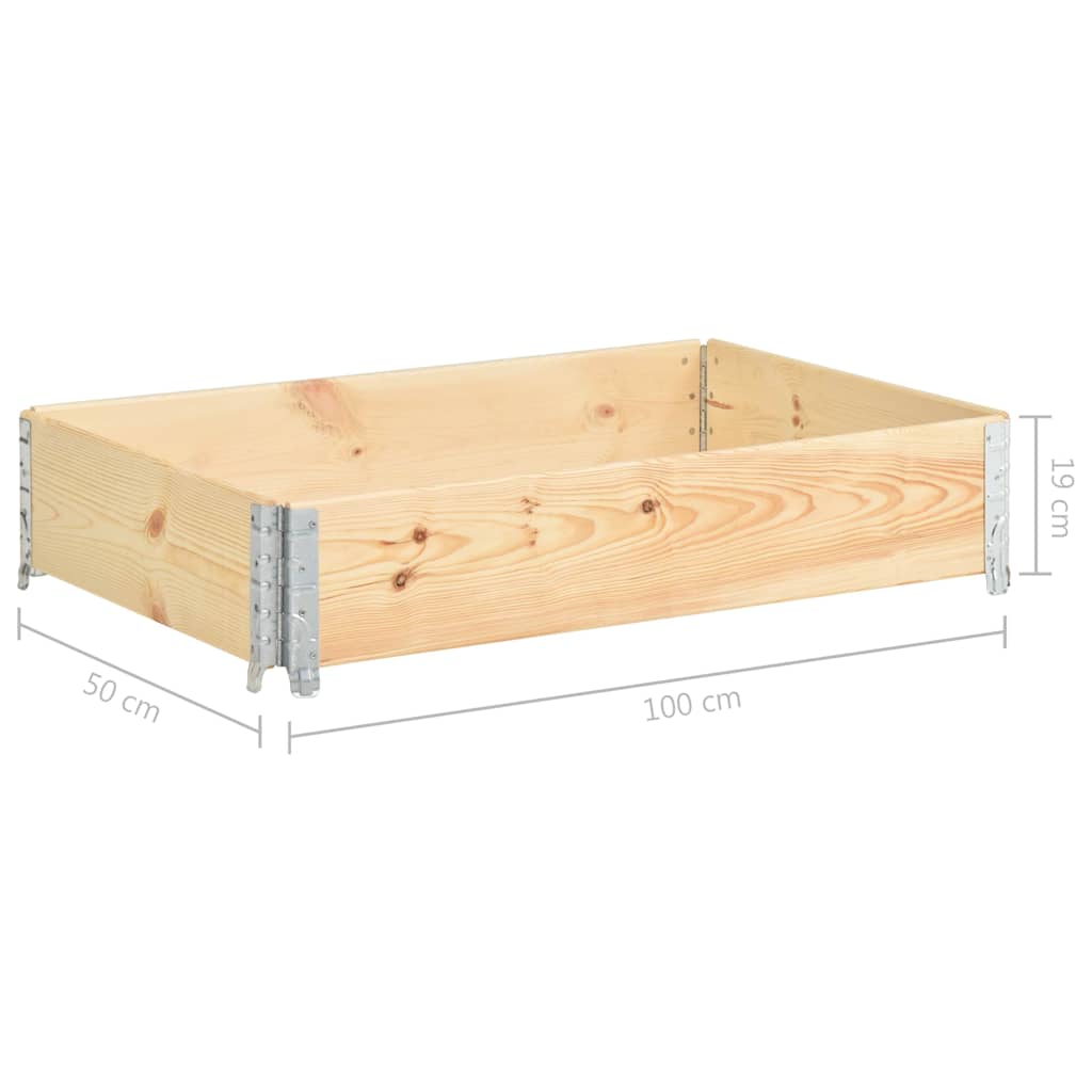 Raised Bed 50x100 cm Solid Pine Wood