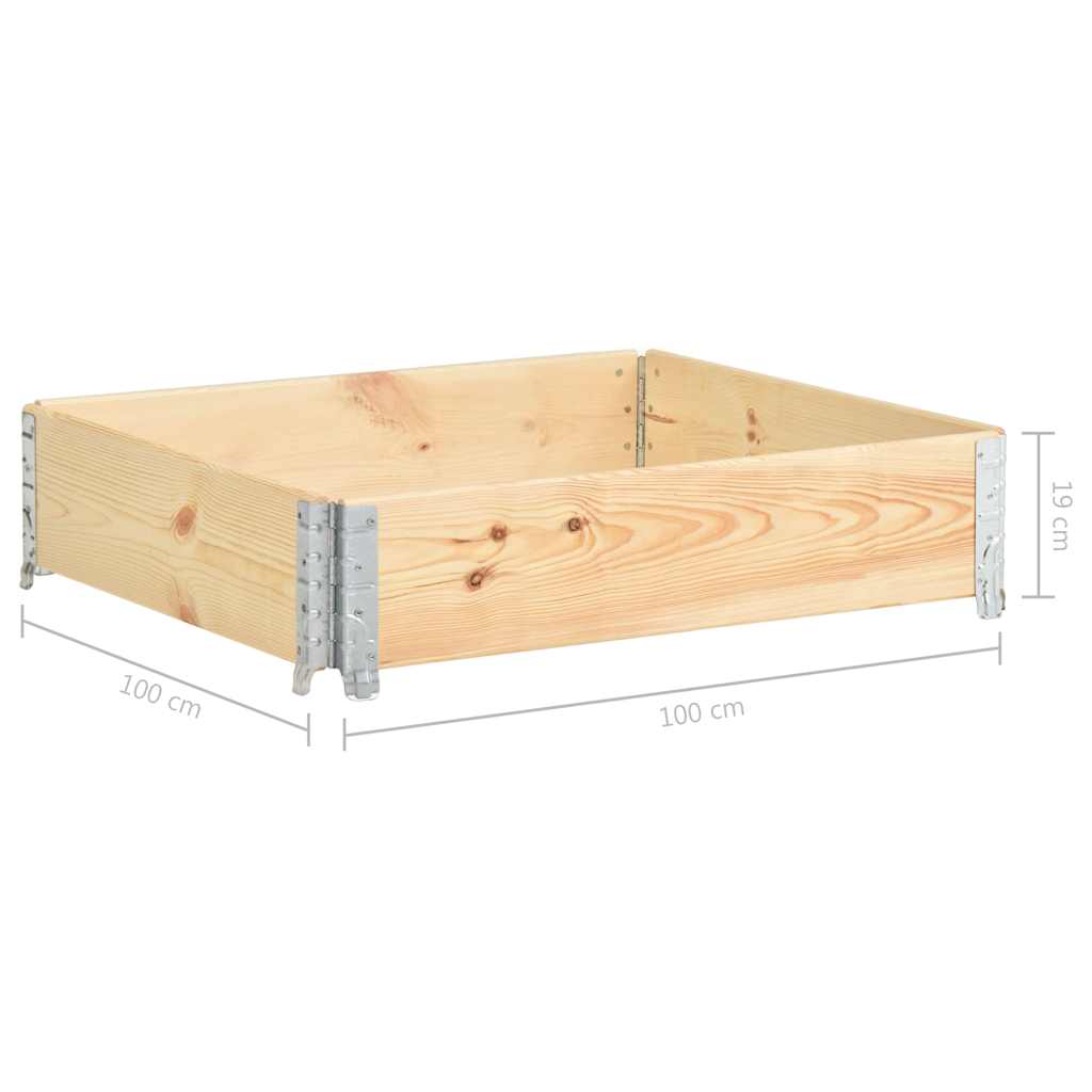 Raised Bed 100x100 cm Solid Pine Wood