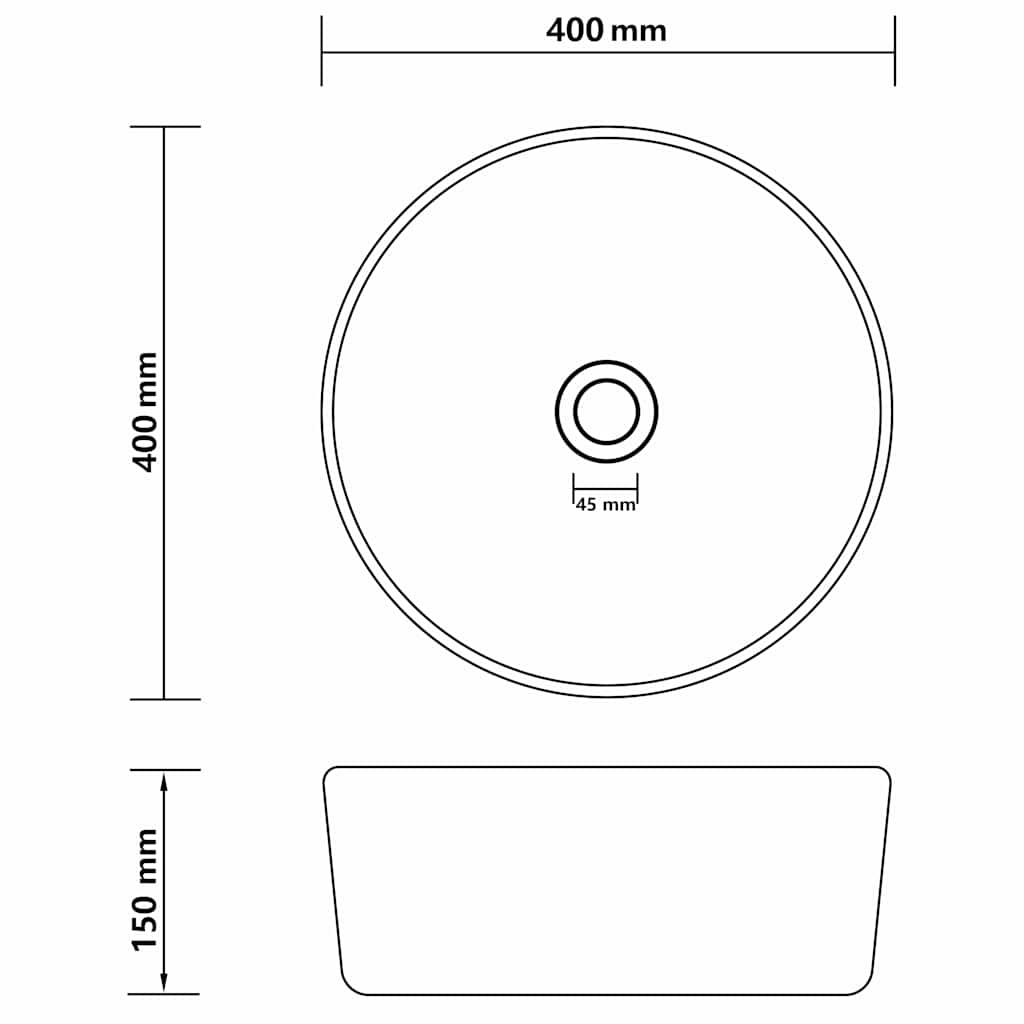 Luxury Wash Basin Round Matt Dark Green 40x15 cm Ceramic