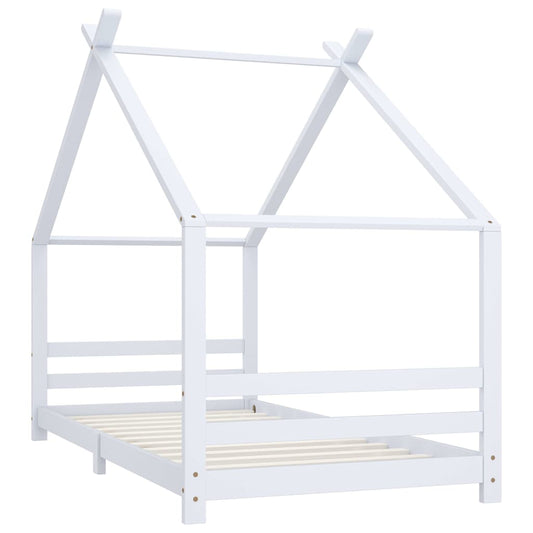 Kids Bed Frame | White | Solid pine wood, plywood | Single