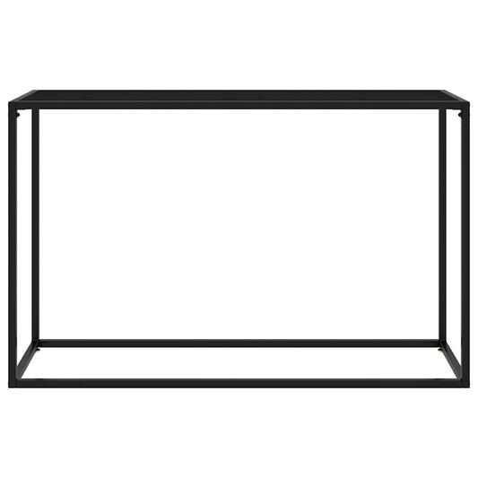 Console Table Black 120x35x75 cm Tempered Glass