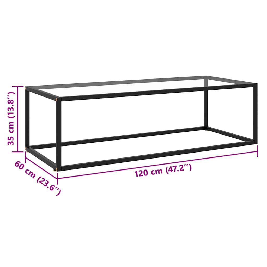 Coffee Table | Black and transparent