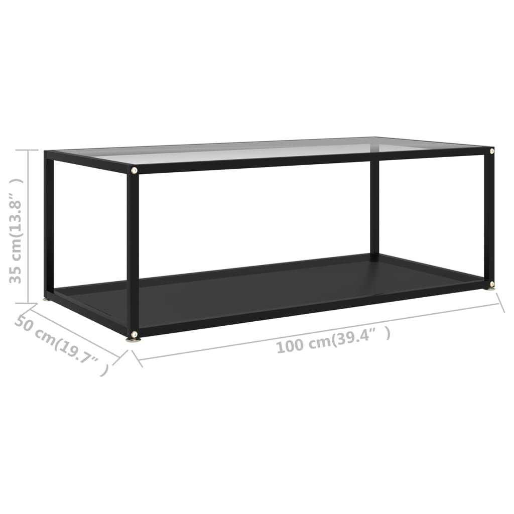 Coffee Table | Transparent and Black