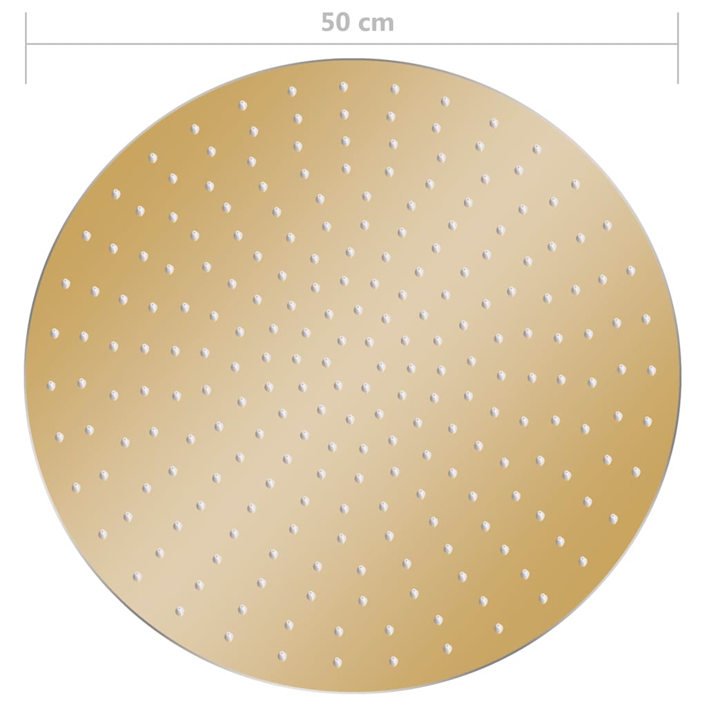Rain Shower Head Stainless Steel 50 cm Round Gold