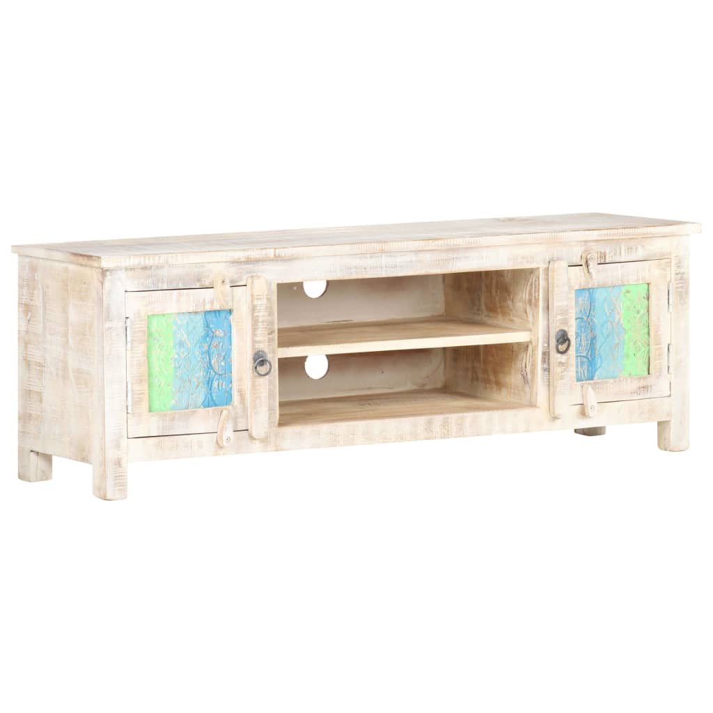 Tv Cabinet | Whitewashed Acacia | Solid Acacia Wood | Medium | TV Cabinet