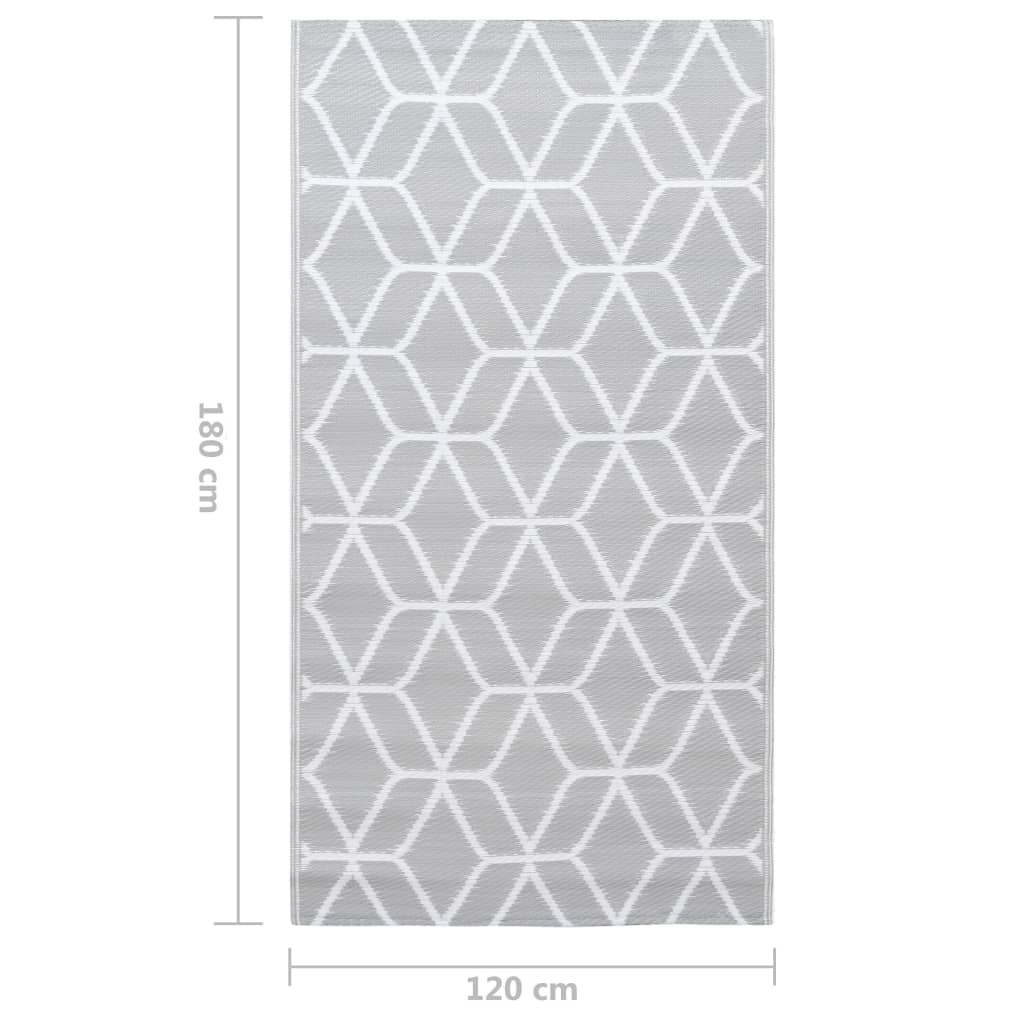 Outdoor Carpet ARAKIL Grey 120x180 cm PP