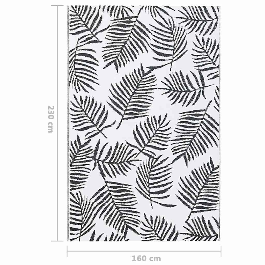 Outdoor Carpet | White and Black | Polypropylene | 160x230 cm