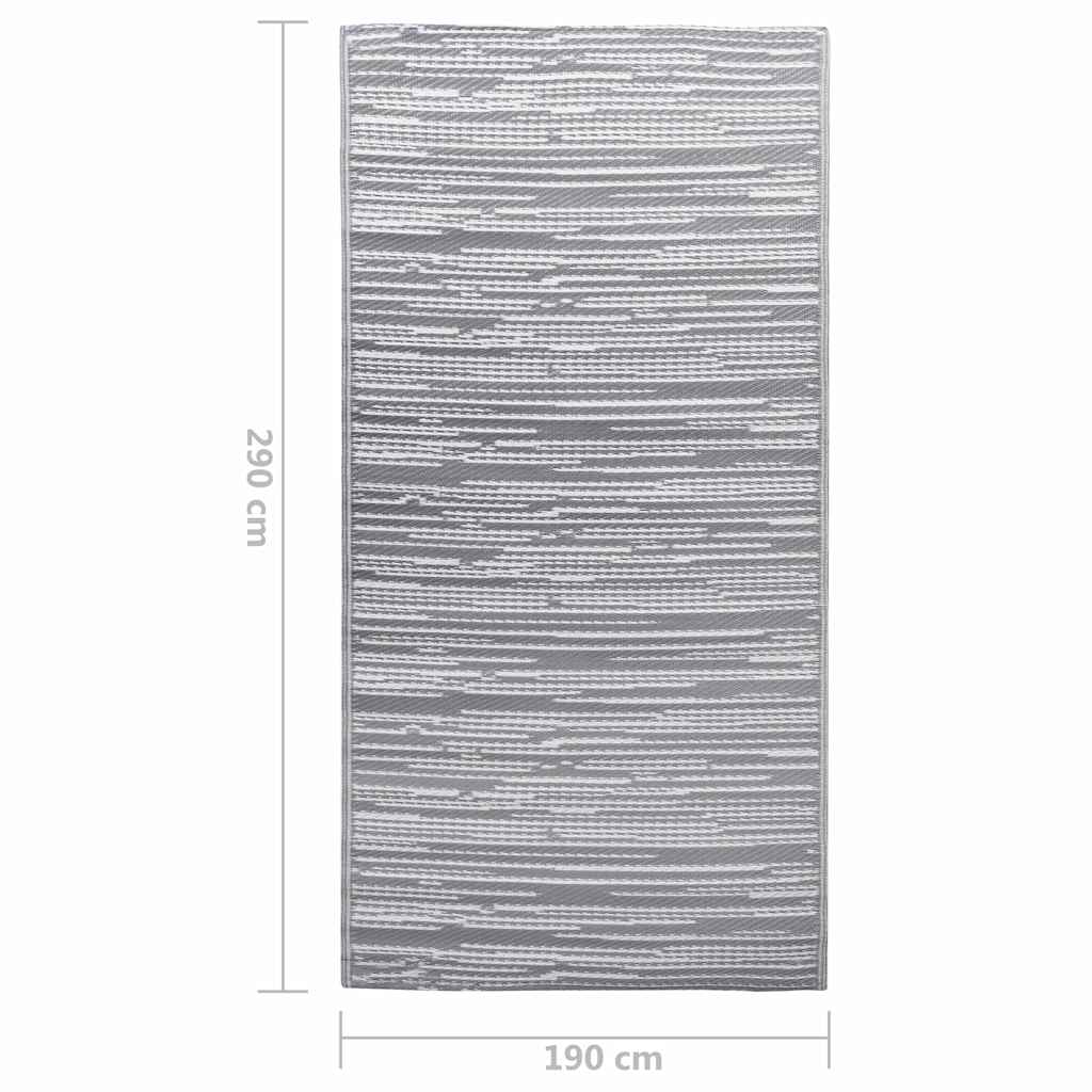 310439 vidaXL Outdoor Carpet ARAKIL Grey 190x290 cm PP