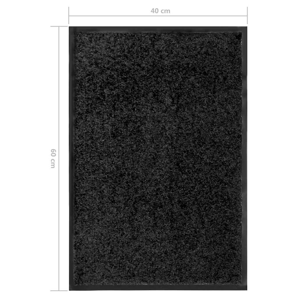 Door Mat | Black | Polyamide | 60 x 40 cm | Non-slip | Door Mat