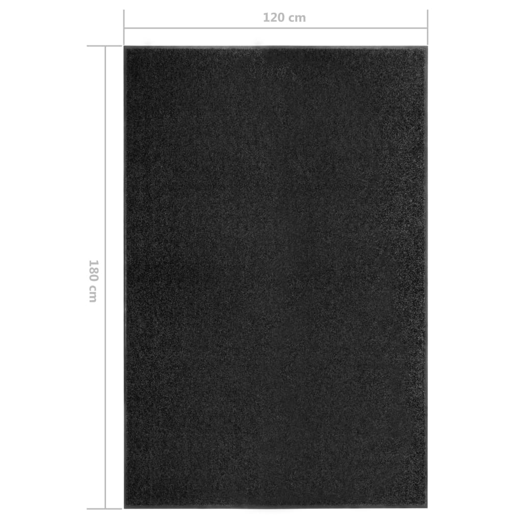 Door Mat | Black | Polyamide, PVC | Large | Doormat | Rectangular