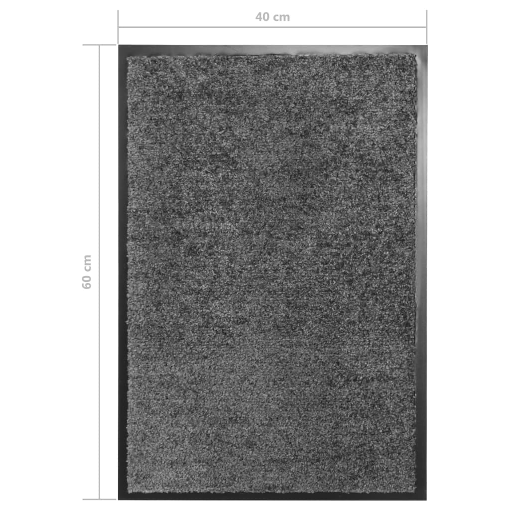 Door Mat | Anthracite | Polyamide with PVC backing | Small | Non-slip