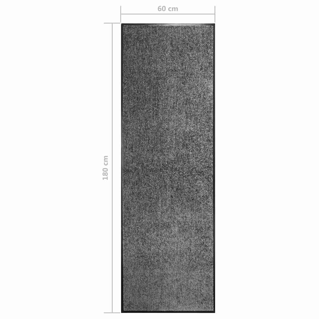 Door Mat | Anthracite | Polyamide | 60 x 180 cm | Non-slip | Door Mat