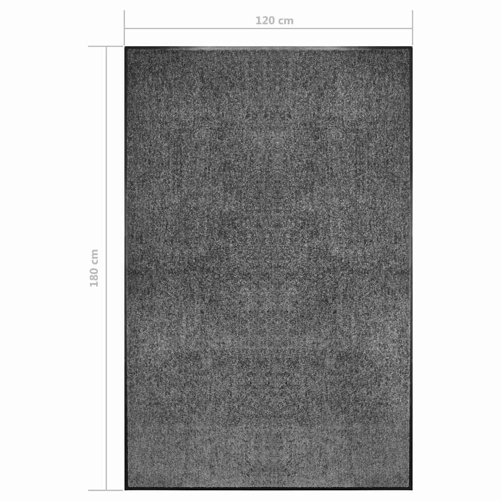 Doormat Washable Anthracite 120x180 cm
