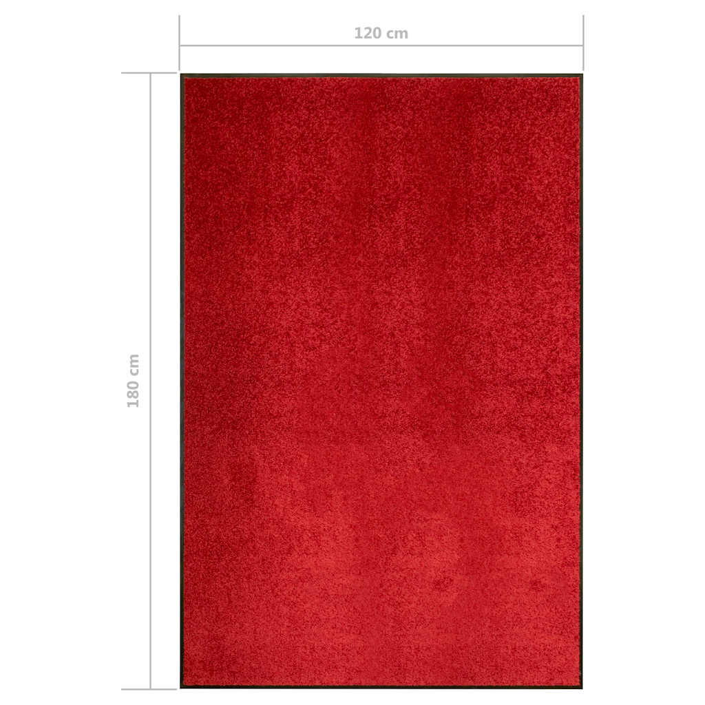 Door Mat | Red | Polyamide, PVC | 120x180 cm | Door Mat | Rectangular