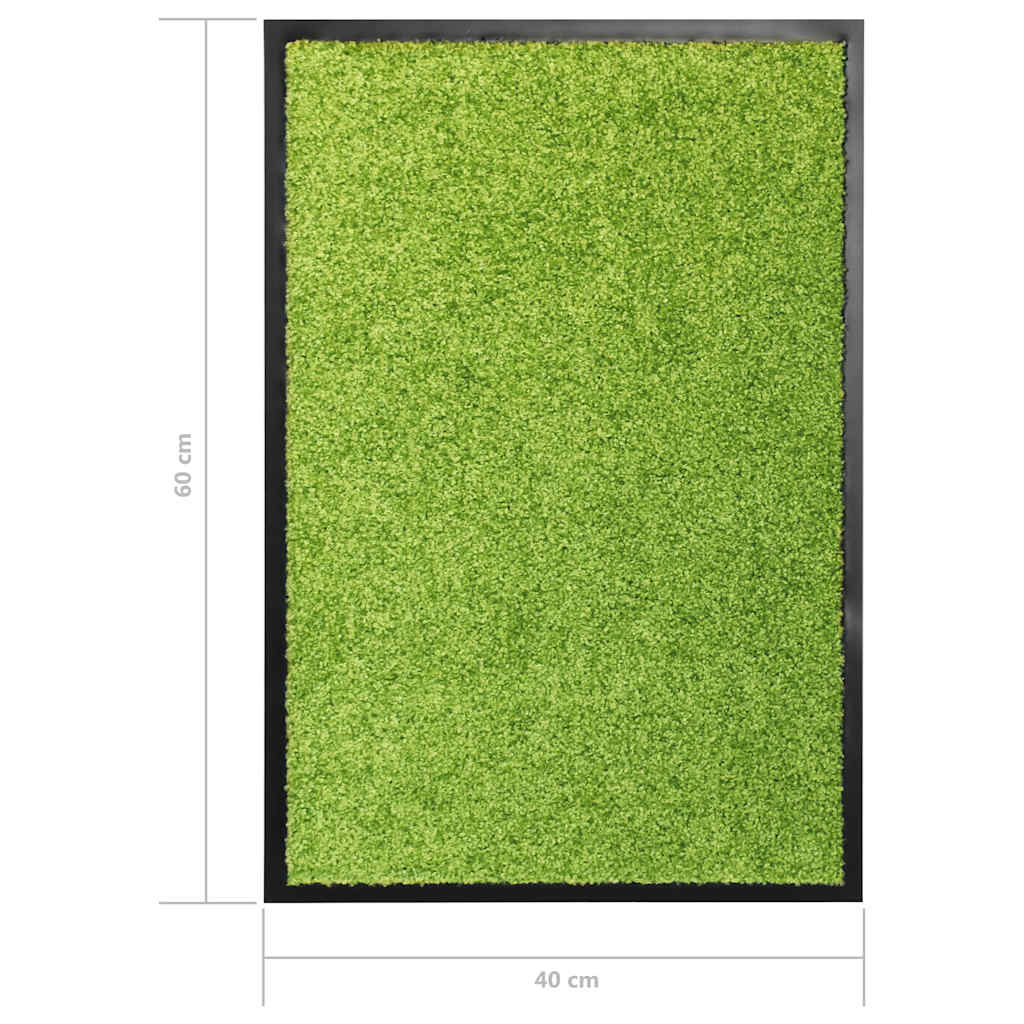Door Mat | Green | Polyamide | 60x40 cm | Door Mat | Rectangular