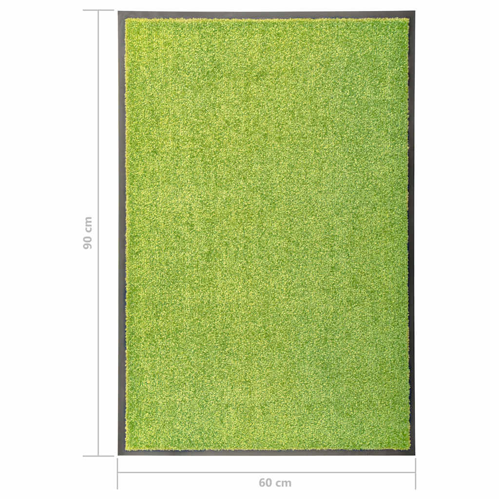 Door Mat | Green | Polyamide and PVC | 60 x 90 cm | Non-slip | Door Mat