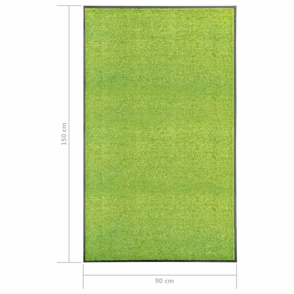 Door Mat | Green | Polyamide, PVC | 90 x 150 cm | Non-slip | Door Mat