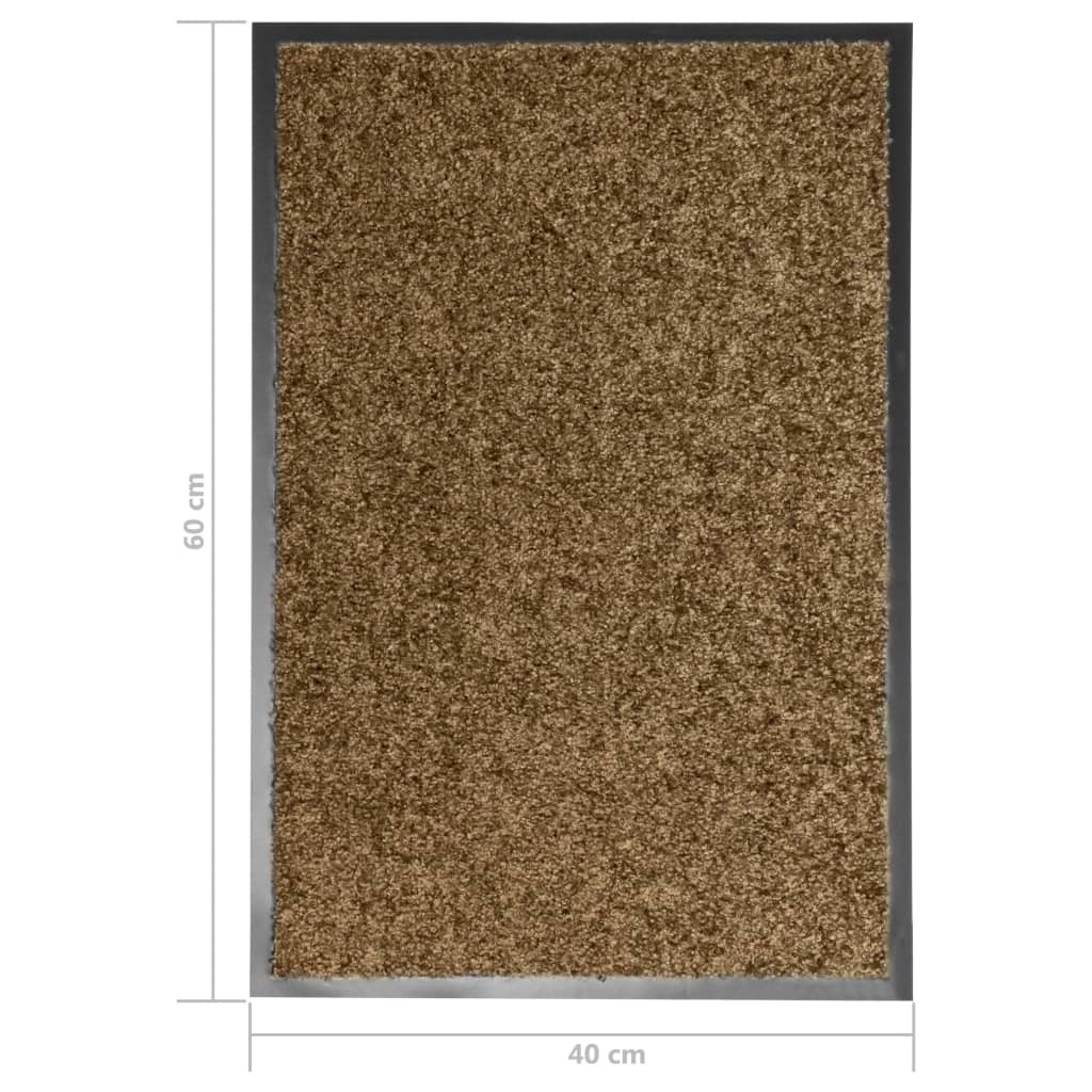 Door Mat | Brown | Polyamide,PVC | 40x60 cm | Non-slip | Doormat