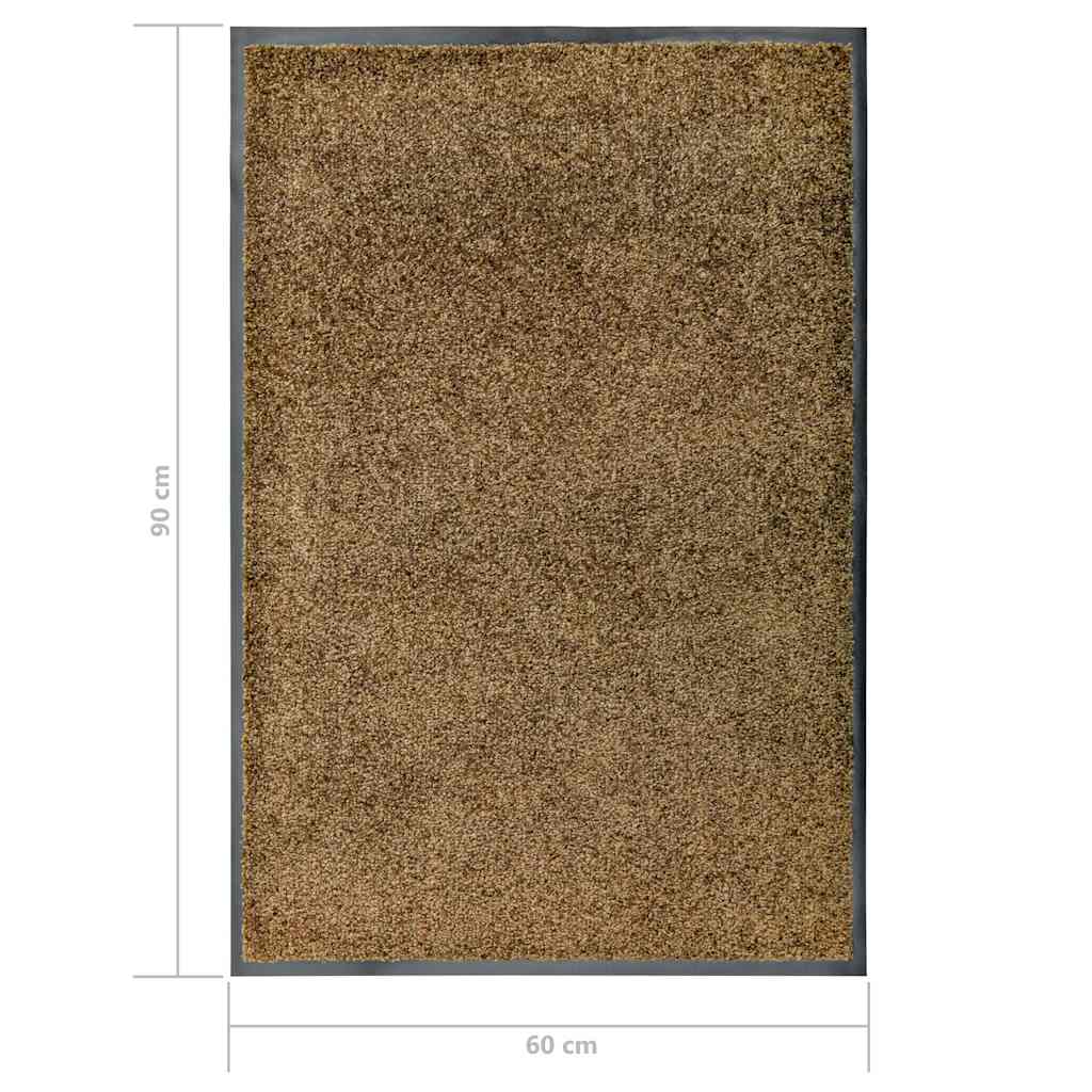 Door Mat | Brown | Polyamide | 60 x 90 cm | Door Mat | Rectangular