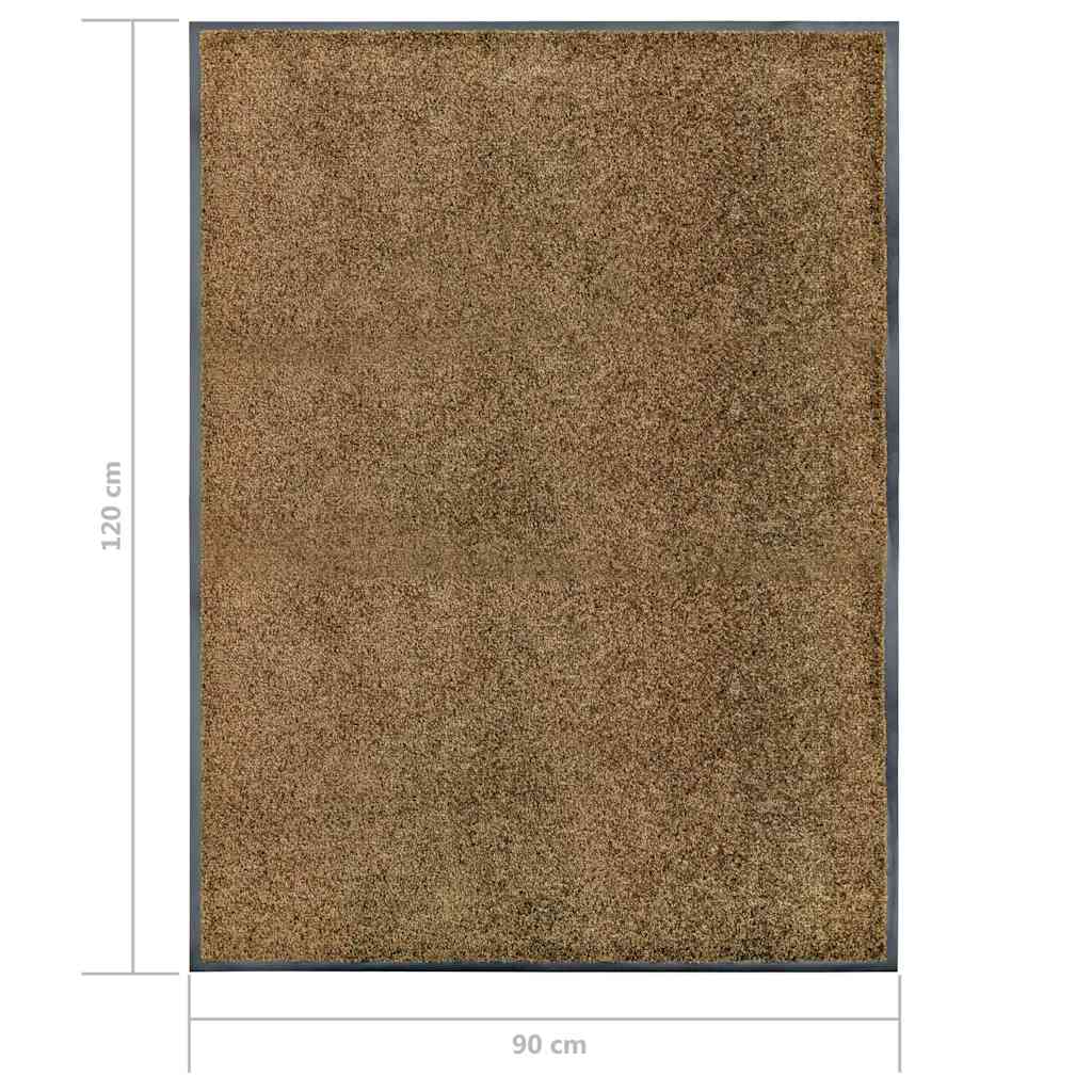 Door Mat | Brown | Polyamide Surface, PVC Backing | 90 x 120 cm